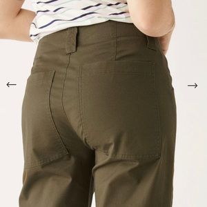 Frank & Oak - Annie Loose Fit Pant in Dark Olive NWT